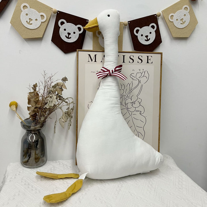 Handcrafted Organic Cotton Bunny Doll with Linen Jacket and Plaid Shorts