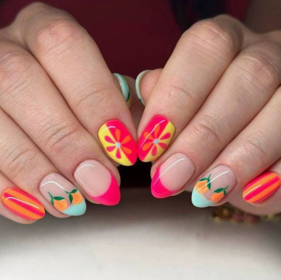 Abstract Themed Nail Art Enhancements Kalsten