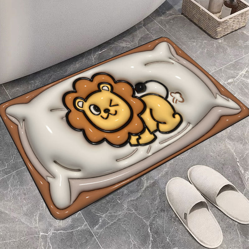 Cute Cartoon Cat Shape Bath Mat Kalsten