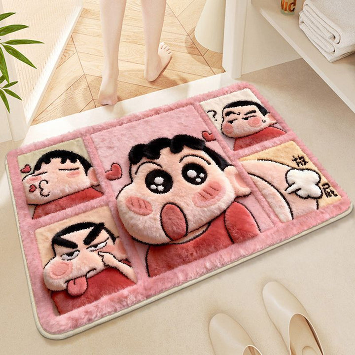 Playful Cartoon-Themed Bath Mat