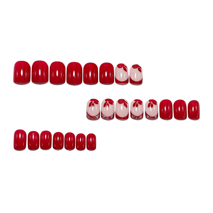 Artificial nails with floral design and glamour accents Kalsten