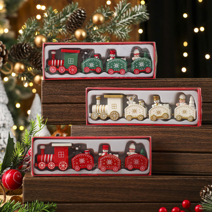 Christmas-Themed Wooden Train Decoration Kalsten