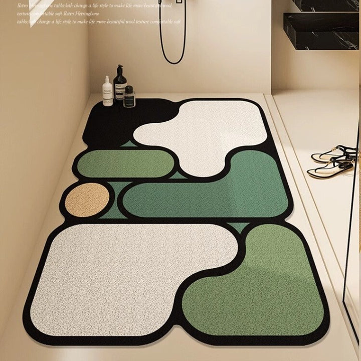 Modern Geometric Bath Mat Kalsten