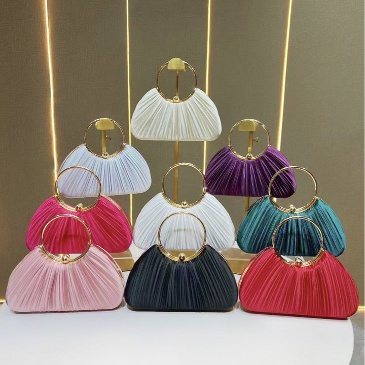Luxurious Pleated Evening Clutch