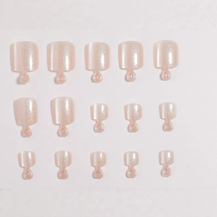 Premium Glittering Faux Gel Press-On Toes Kalsten