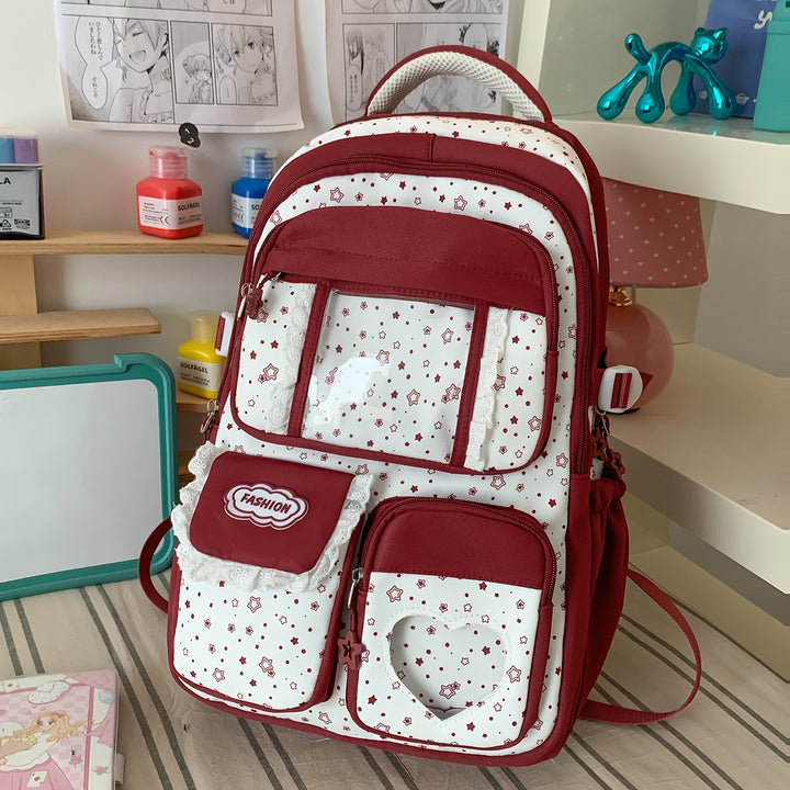 Stylish Star-Print Casual Backpack Kalsten