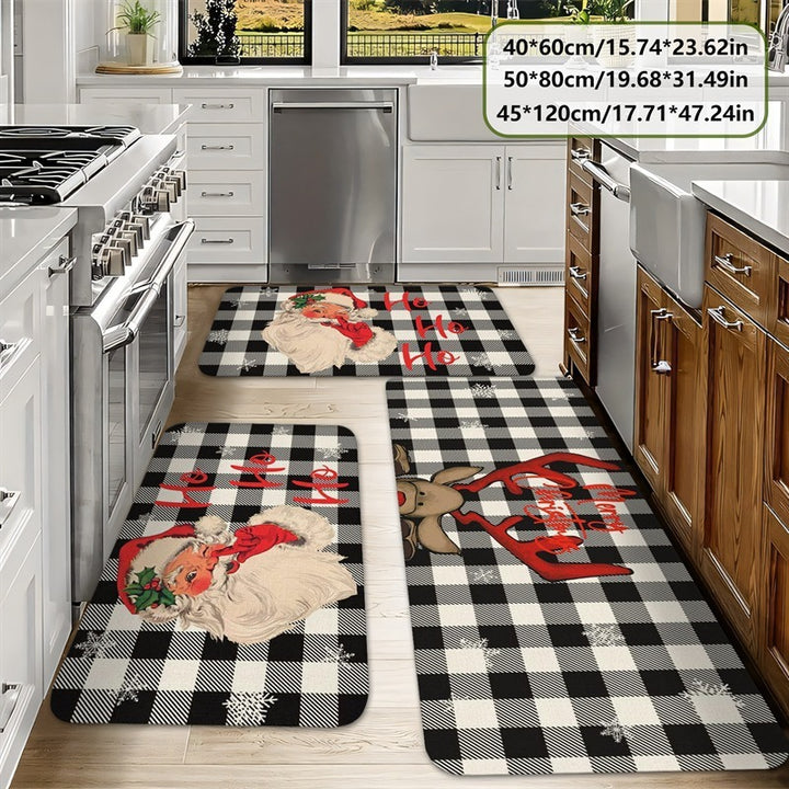 Christmas Tree Pattern Kitchen Mat