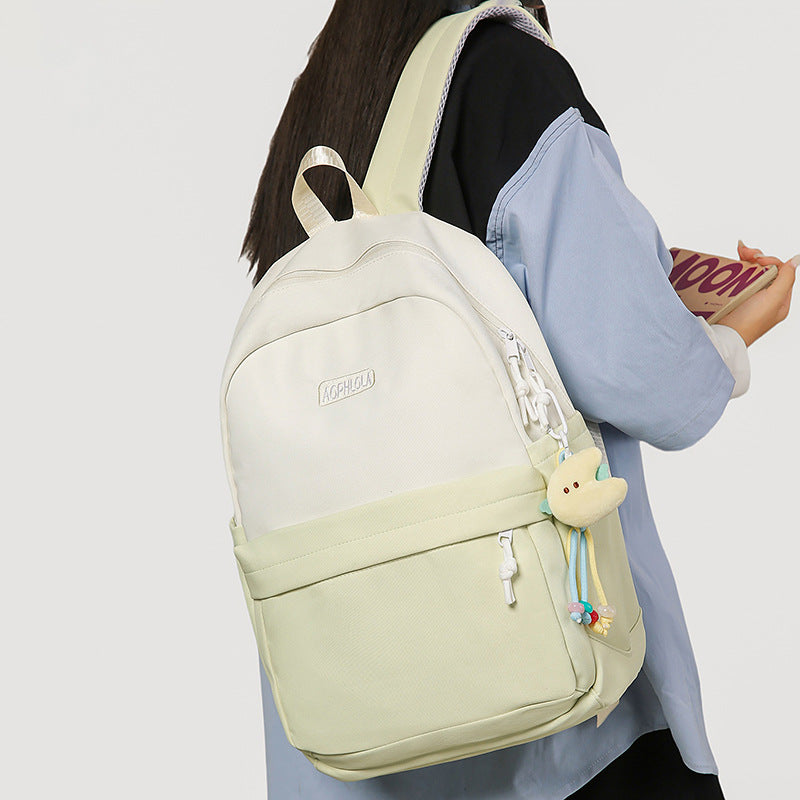 Versatile Casual Backpack with Cute Keychain Kalsten