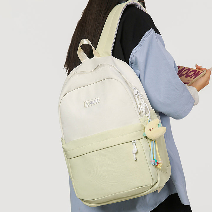 Versatile Casual Backpack with Cute Keychain Kalsten