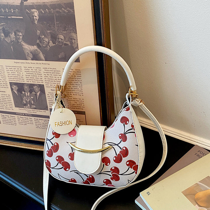Chic Cherry Print Handbag