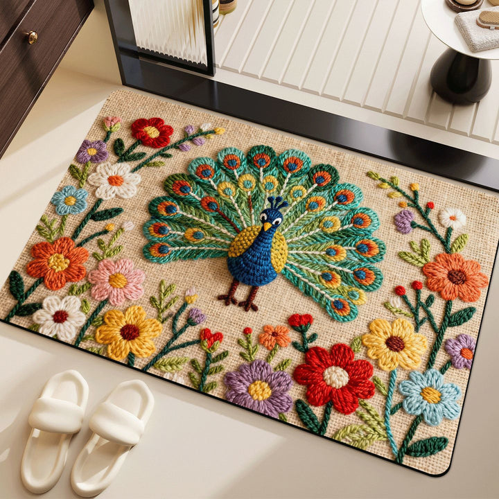 Butterfly Themed Decorative Bath Rug Kalsten