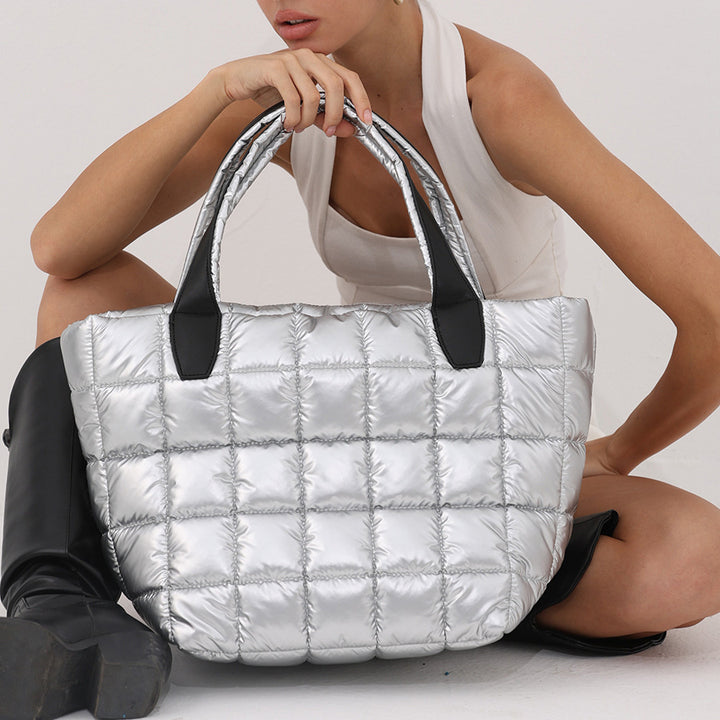 Quilted Puffer Tote Bag