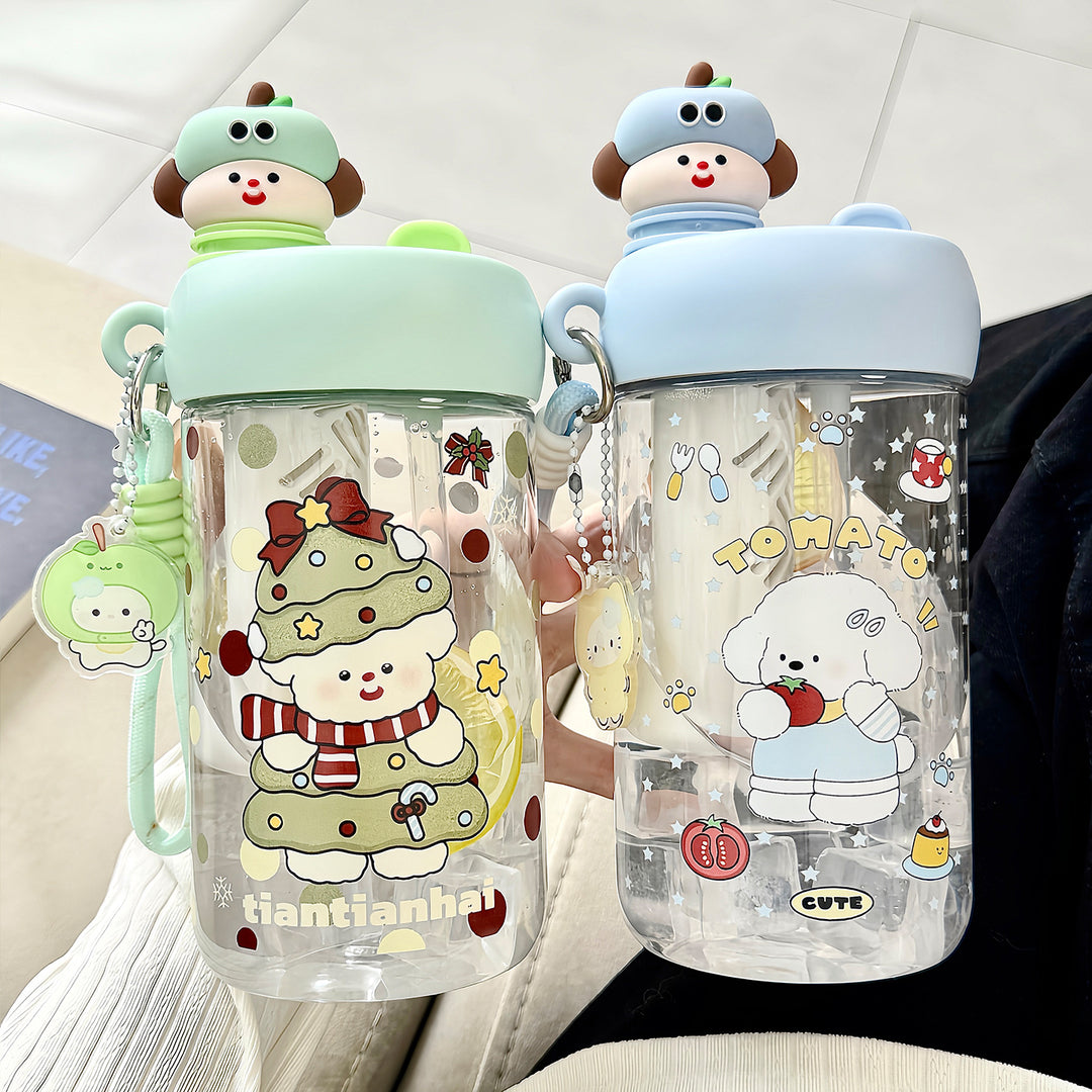 Unisex water bottle with cheerful Christmas design Kalsten