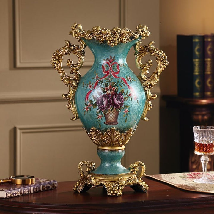 Ornate Floral Arrangement Vase