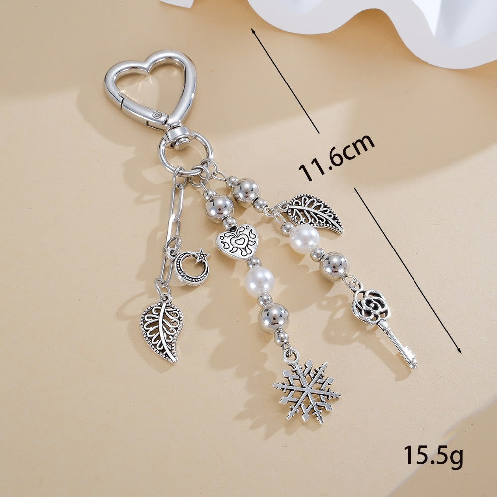 Keychain with Sparkling Stars and Bow Design Kalsten