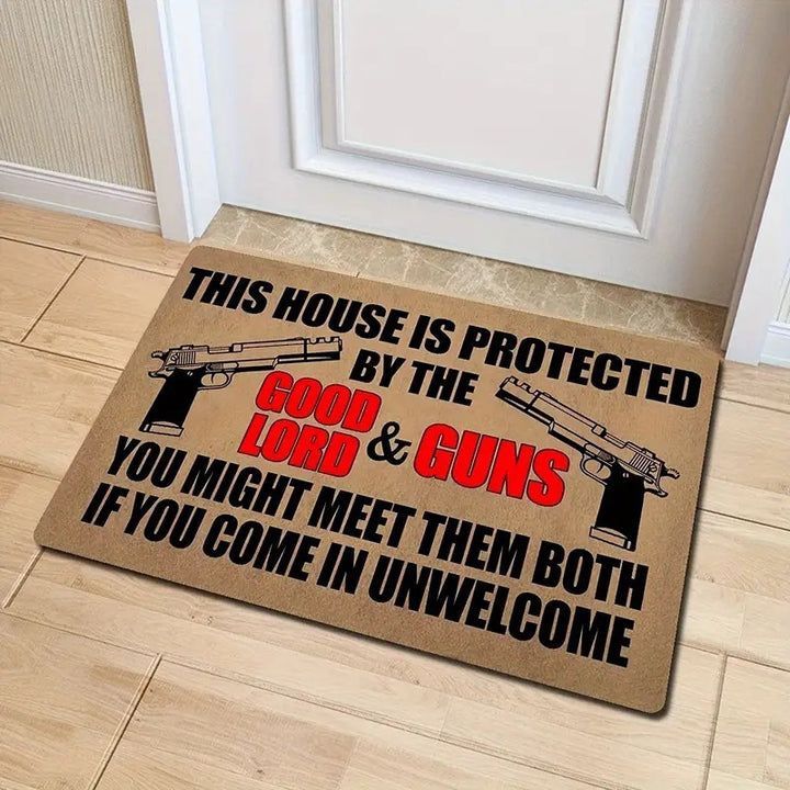 Welcome Warning Doormat Kalsten