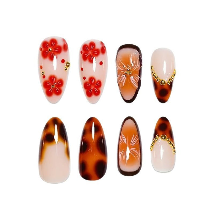 Artistic Gel Floral Nail Enhancements Kalsten