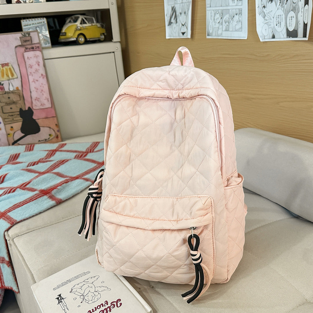 Quilted Multi-Pocket Backpack