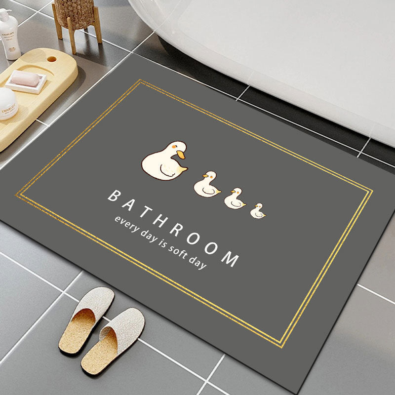 Geometric Patterned Non-Slip Bathroom Mat