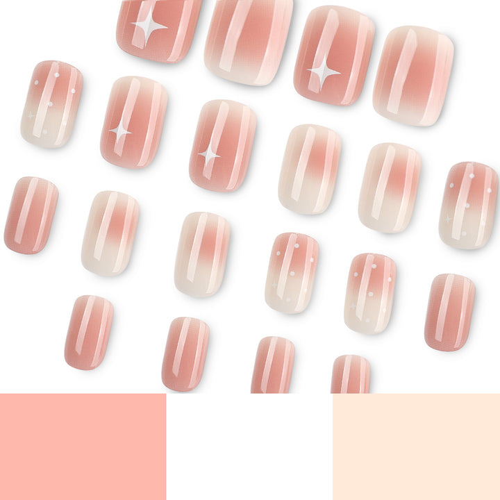 Nail art with ombre effect and glitter accents Kalsten