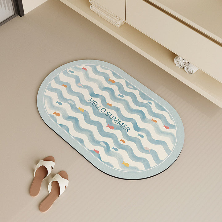 Fun Whale-Themed Bath Mat Kalsten