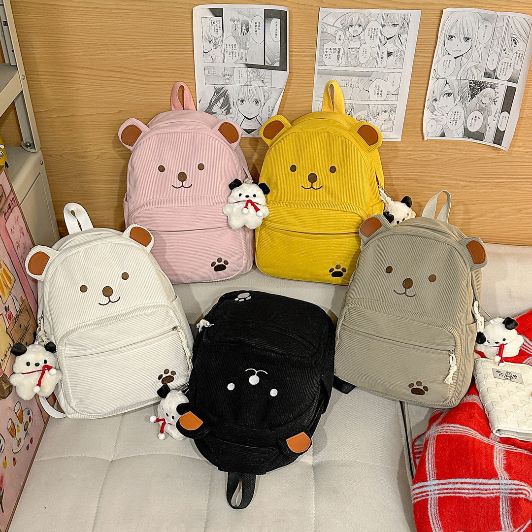Backpack with Cute Bear Design and Practical Compartments Kalsten