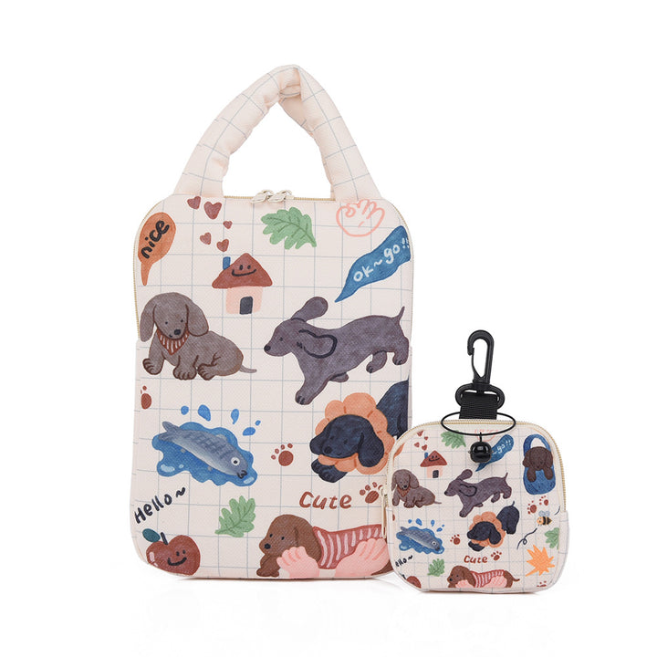 Stylish laptop cover with cute dog design Kalsten