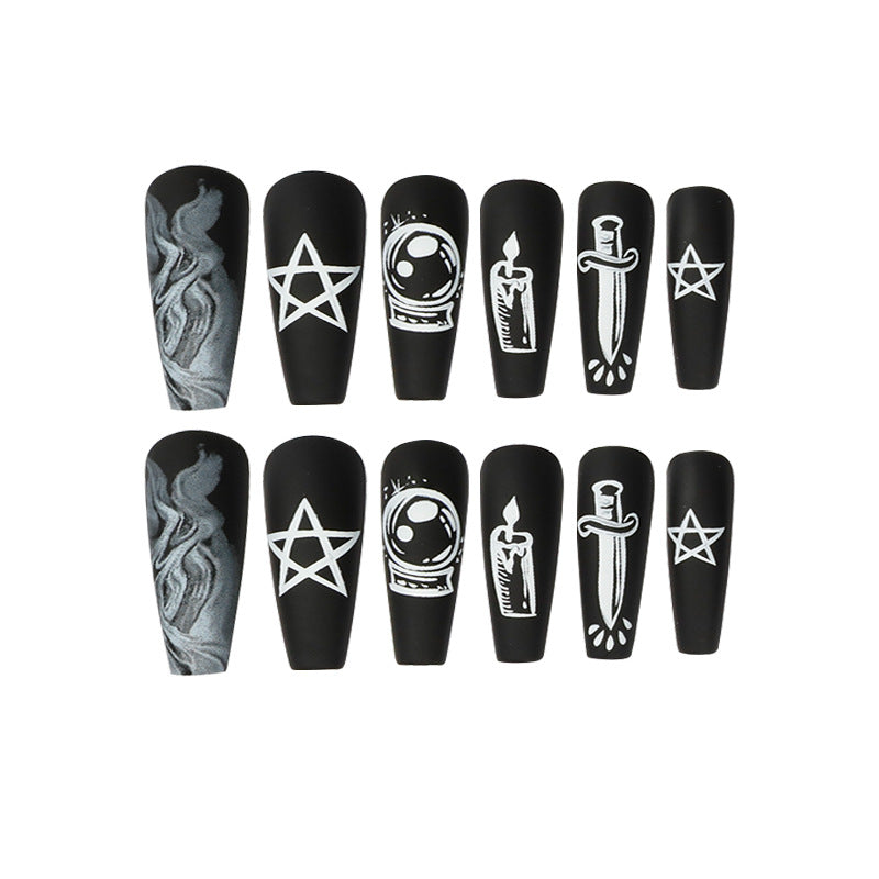 Artful nail art with mystical motifs Kalsten