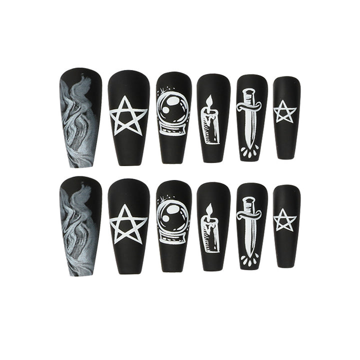 Artful nail art with mystical motifs Kalsten
