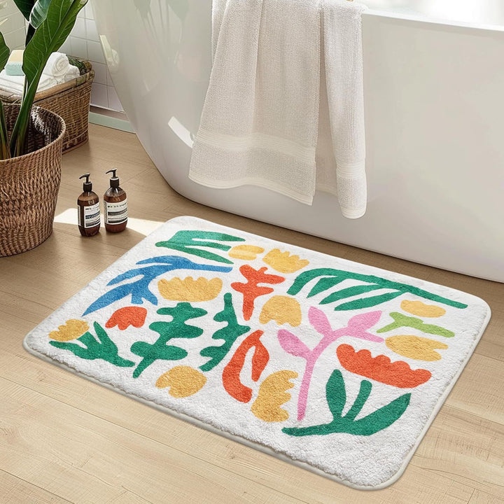 Luxurious Floral Design Bath Mat Kalsten