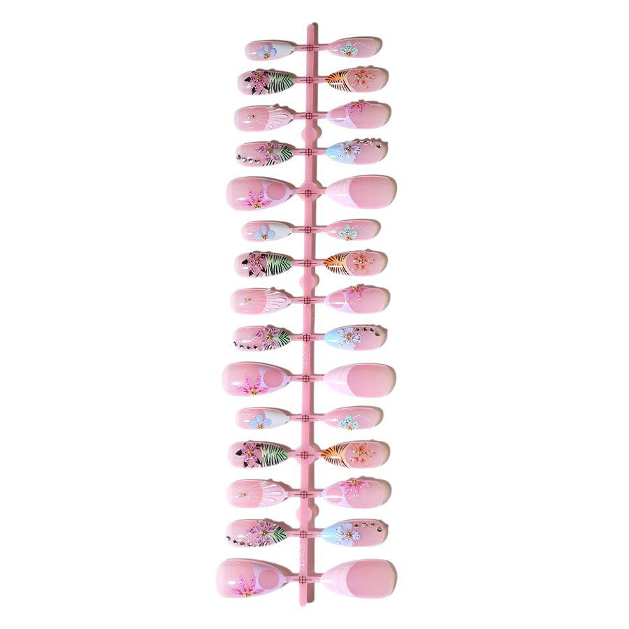 Artistic Floral Press-On Nail Design Kalsten