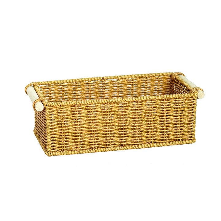 Versatile Woven Rectangular Storage Basket Kalsten