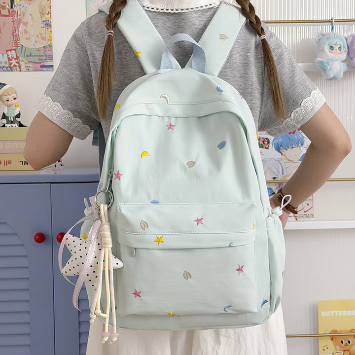 Embroidered Moon and Star Backpack Kalsten