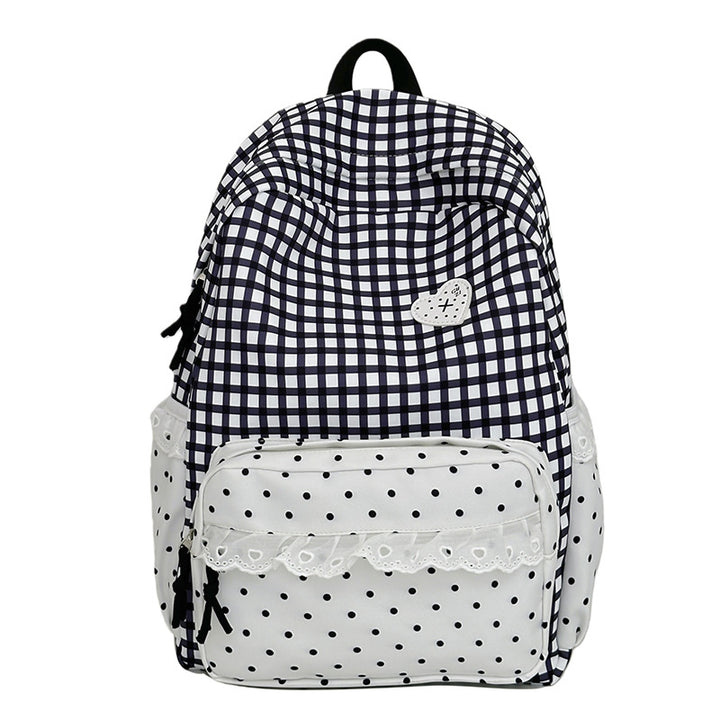 Whimsical Gingham Pattern Backpack Kalsten