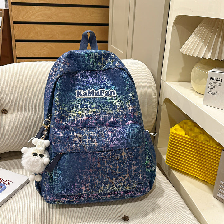 Trendy Casual Backpack with Keychain Kalsten