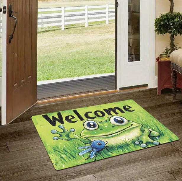 Cute Cartoon Frog Welcome Mat Kalsten