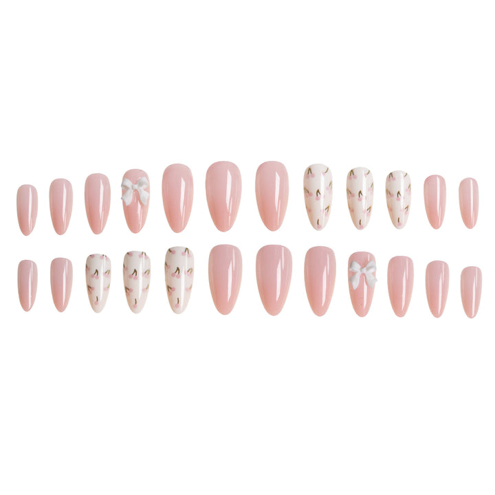 Floral Embellished Press-On Nails