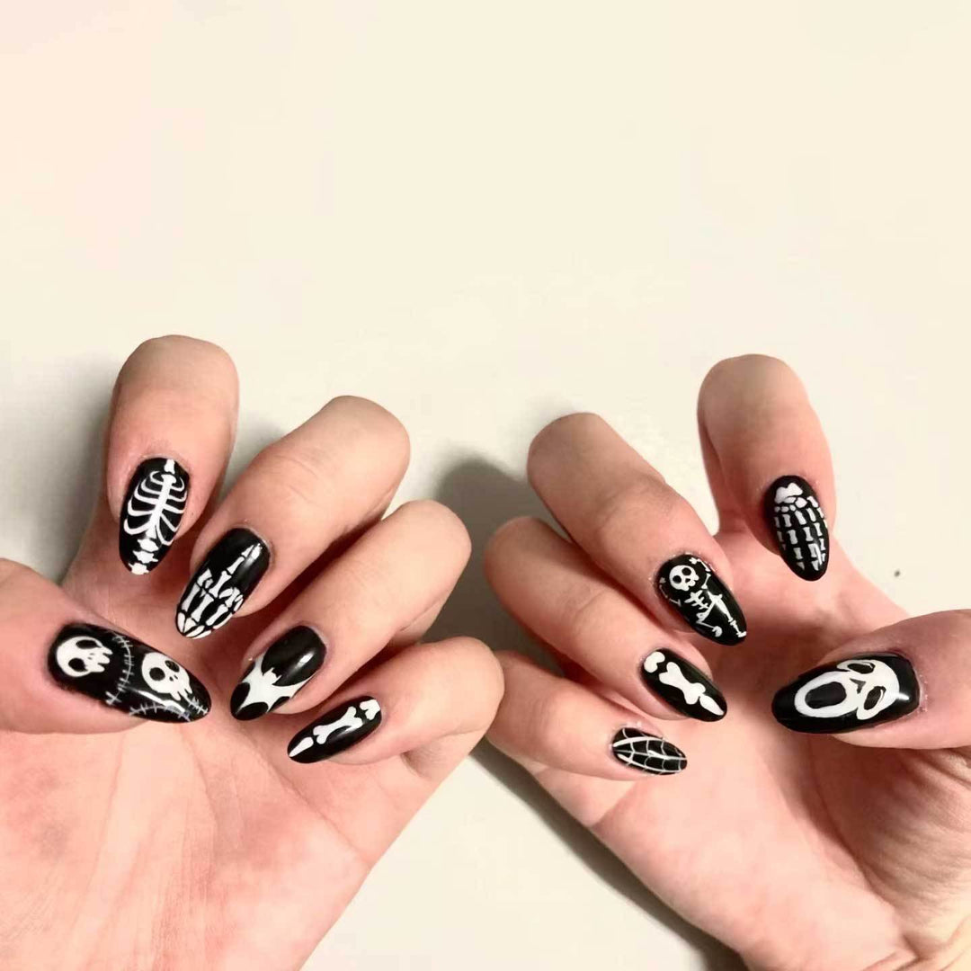 Gothic-Themed Press-On Nail Art Set Kalsten 1790727346