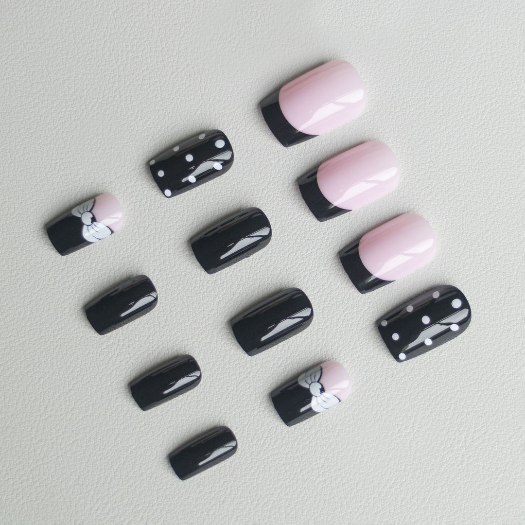 Artistic Polka Dot and Bow Nail Art Kit