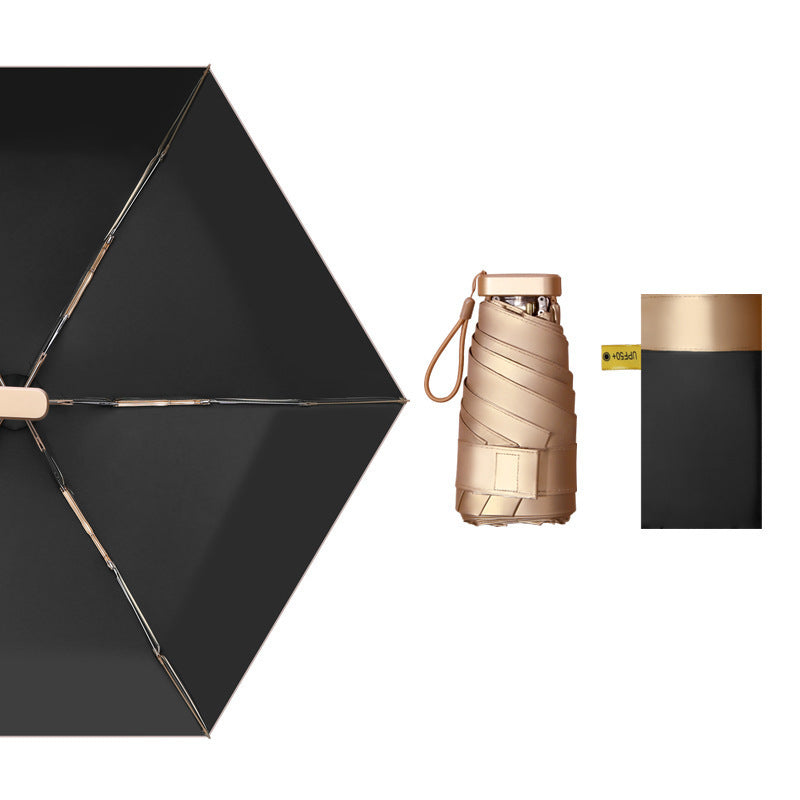 Ladies compact folding umbrella with innovative carrying system Kalsten