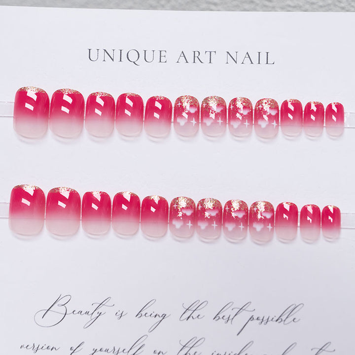 Cloud-Themed Ombre Press-On Nails