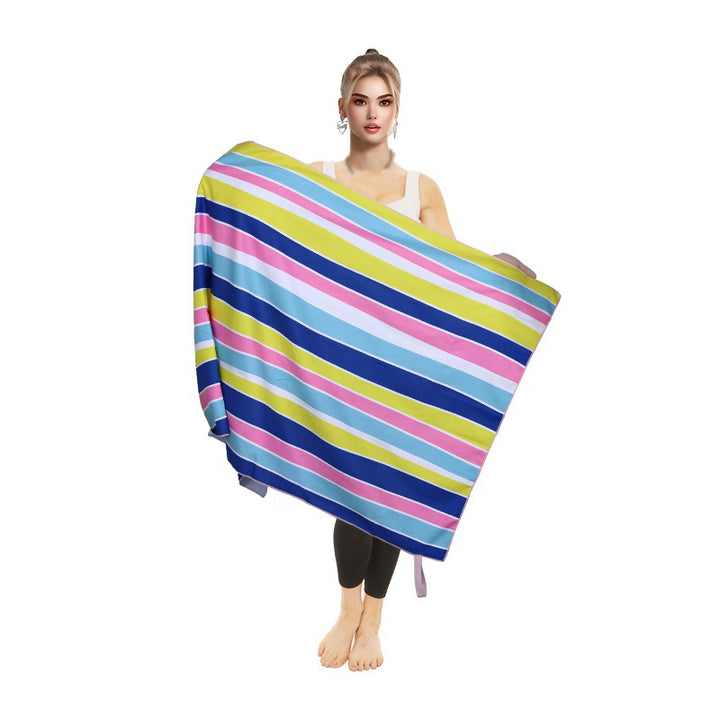Women's beach towel with colorful flamingo design Kalsten