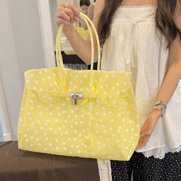 Polka Dot Handheld Tote