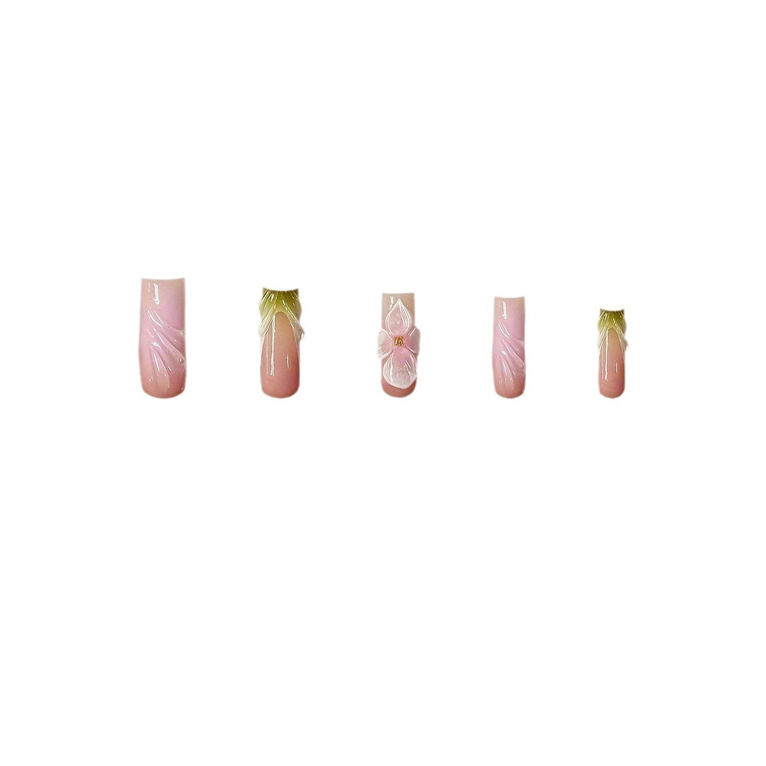 Artistic Floral Acrylic Nail Design Kalsten