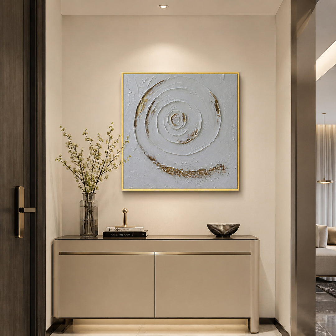 Abstract Spiral Textured Canvas Art