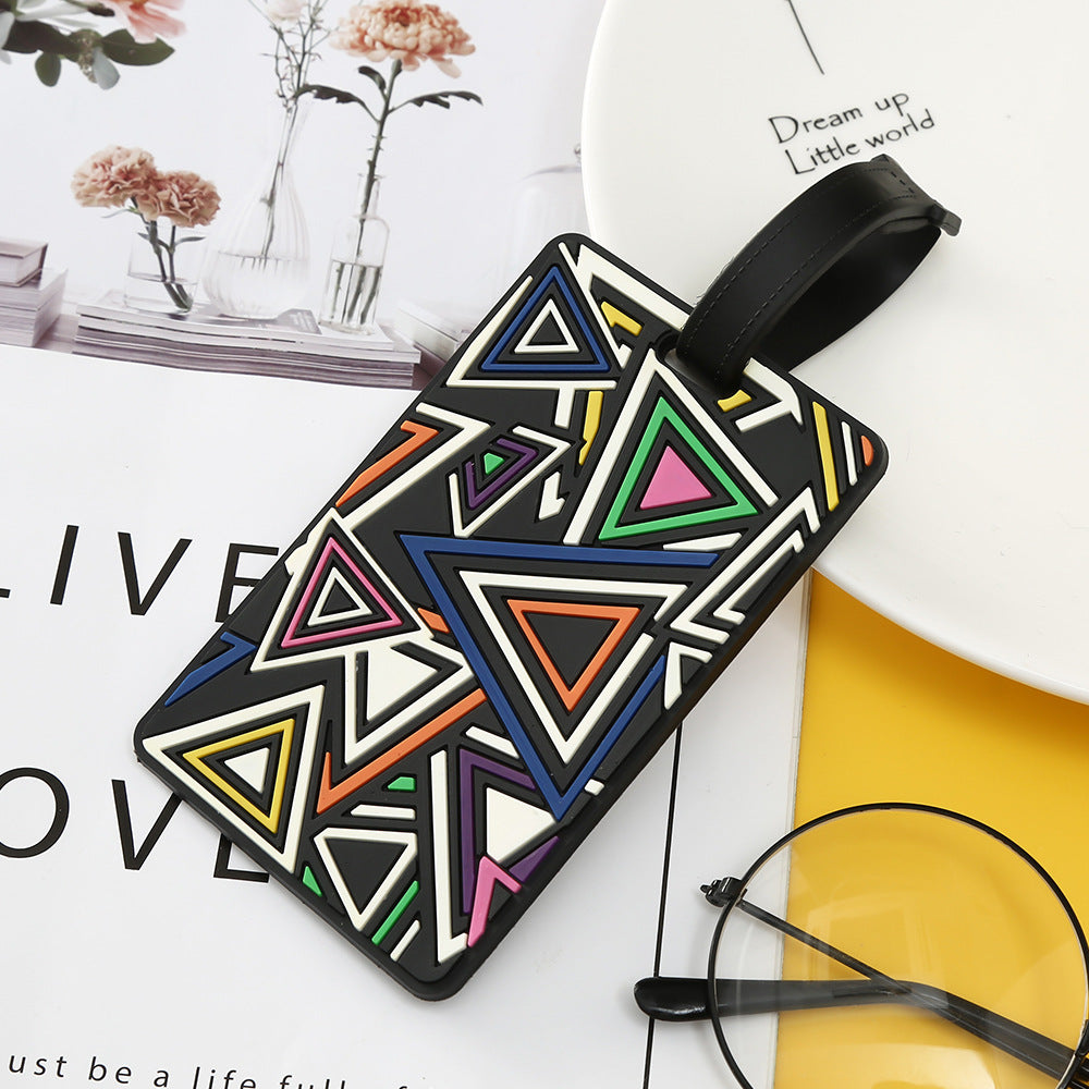 Unisex Luggage Tag with Modern Geometric Design Kalsten