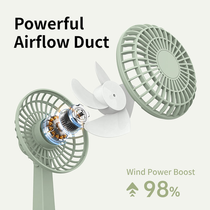 Unisex nano compact battery table fan with USB charging function quiet operation adjustable tilt angle Kalsten