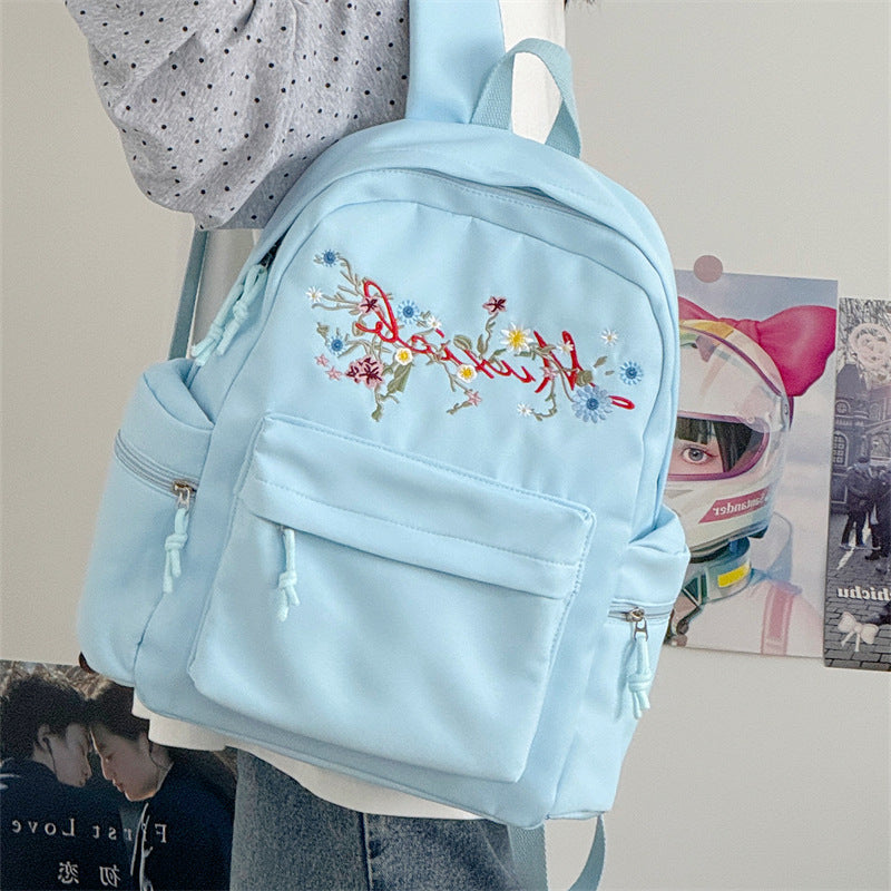 Stylish Embroidered Multi-Pocket Backpack Kalsten