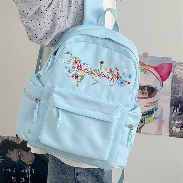 Stylish Embroidered Multi-Pocket Backpack Kalsten