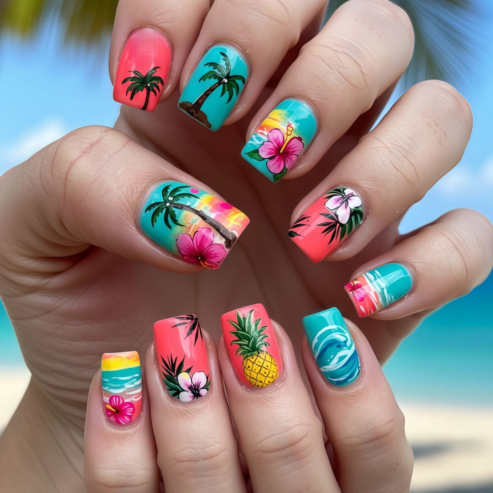 Tropical Style Artificial Nails Kalsten